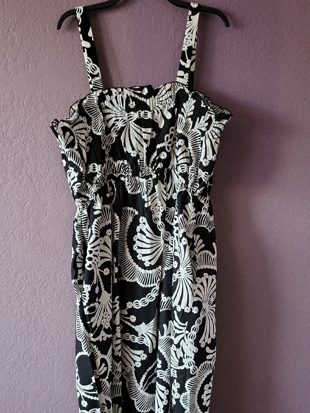 Banana Republic Black and White Floral Midi Dress - Picture 10 of 12